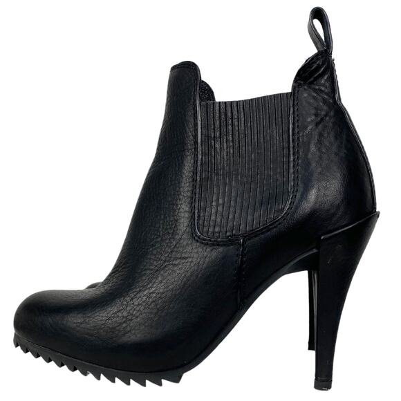 Pedro Garcia Yoad Justine Heeled Chelsea Boots Booties in Black Leather, Size 8 - Picture 2 of 14